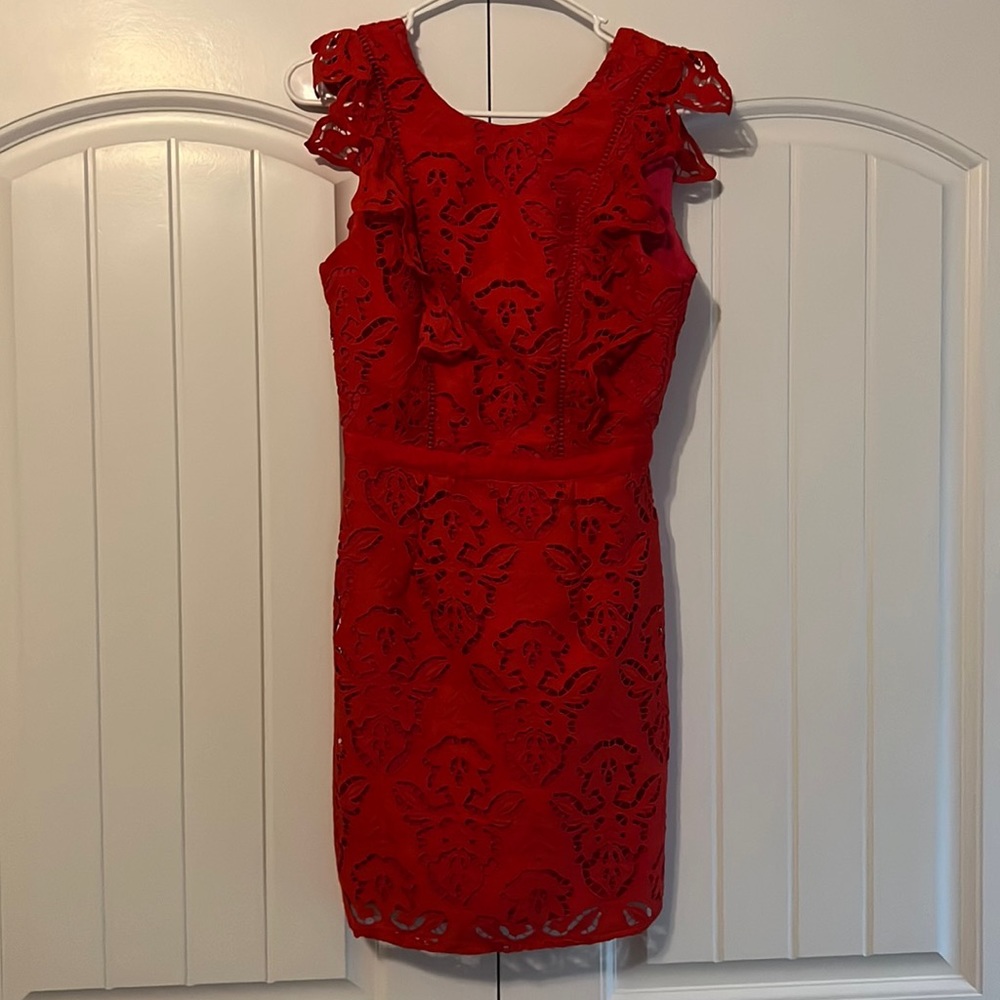 Red/fushia lace adelynrae dress size XS New with tags